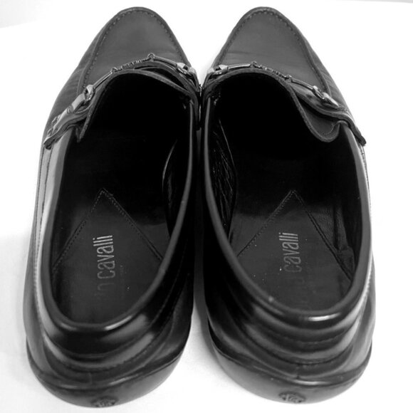 Roberto Cavalli Men Black Italian Leather Horse Bit Loafers Driving Shoes US 9.5 - Picture 7 of 11